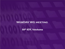 WebDAV WG meeting