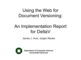 Using the Web for Document Versioning: An Implementation