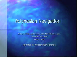 Polynesian Navigation