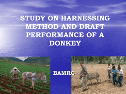 STUDY ON HARNESSING METHOD AND DRAFT PERFORMANCE …