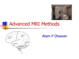 Advanced MRI Methods - National University of Kaohsiung