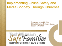 Implementing Online Safety and Media Sobriety Through Churches