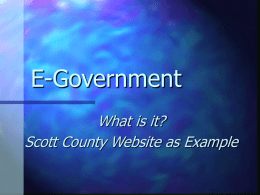 Scott County GIS The Strategic Plan