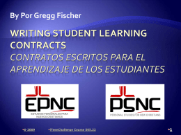 Writing Student Learning Contracts
