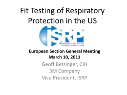 Fit Testing Respiratory Protection in the US