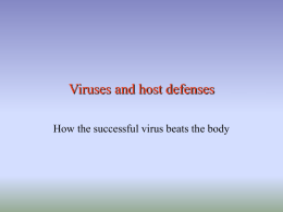 Viruses and host defenses - Biological Science