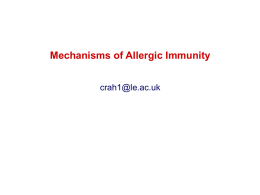 Allergy PPT - University of Leicester