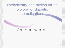 Biochemistry and molecular cell biology of diabetic