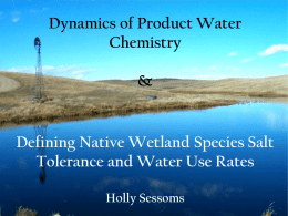 Dynamics of Product Water Chemistry & Defining Native