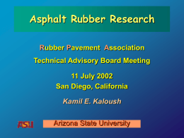 Asphalt Rubber Research
