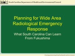 Planning for Wide Area Radiological Emergency Response