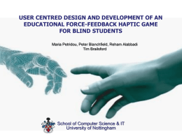 USER CENTRED DESIGN AND DEVELOPMENT OF AN &hellip;