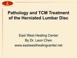 Pathology and Treatment of Herniated Lumbar Disc