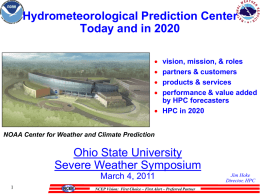 Hydrometeorological Prediction Center (www.hpc.ncep.noaa.gov)