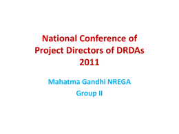 MAHATMA Gandhi NREGA - Ministry of Rural Development