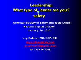 What type of leader are you? - ASSE