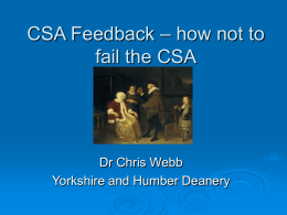 CSA Feedback Course