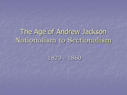 Nationalism to Sectionalism - Olean City School District