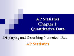 Chapter 4: Quantitative Data