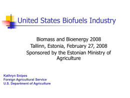 U.S. Corn Food and Industrial Use - bioenergybaltic