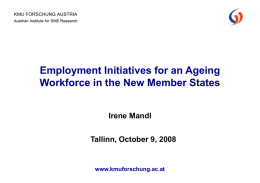 Employment Initiatives for an Ageing Workforce in the New