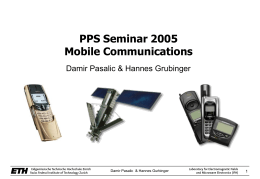 PPS Seminar 2003 Mobile Communications