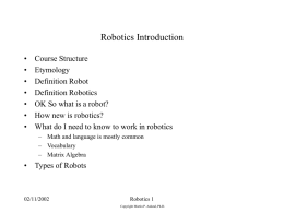 Robotics Introduction