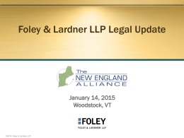 Foley & Lardner LLP Legal Update