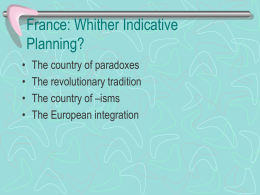 France: Whither Indicative Planning?