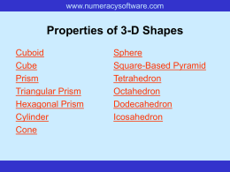 Prperties of 3-D Shapes