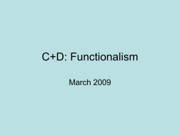 C+D: Functionalism - Sociology Central