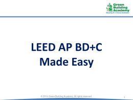 Introduction to Green Buildings & LEED