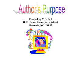 Author's Purpose PowerPoint