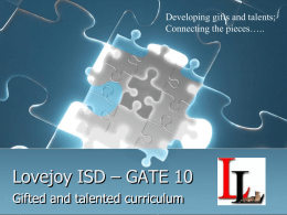 Lovejoy ISD – GATE 10