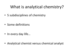 Chemical Analyst vs Analytical Chemist