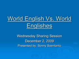New & World Englishes