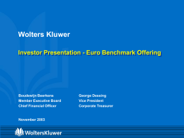 Wolters Kluwer Investor Presentation