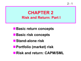 Risk and Return 2/13/2004 - Mississippi State University