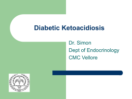 Diabetic ketoacidosis - CMC END VELLORE | Christian