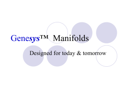Genesys™ Manifolds - Tri