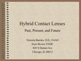 Hybrid Contact Lenses - Optometry Residency in Ocular
