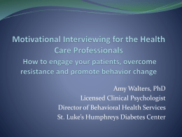 Behavioral Health and Diabetes Care