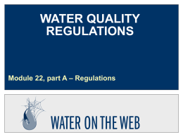 Mod22-A Water Quality Regulations