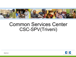 Common Services Center CSC-SPV(Triveni)
