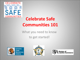 Celebrate Safe Communities 101