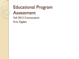 Educational Program Assessment