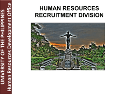Seminar: HRDO-HRRD (recruitment)