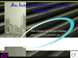 An Introduction to Social Capital - Griffin
