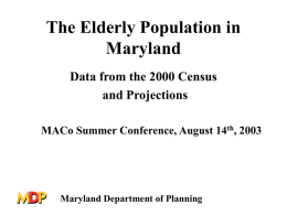 Elderly Population in Maryland