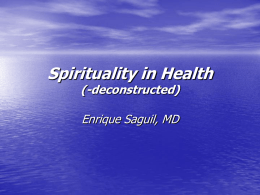 Spirituality in Health (